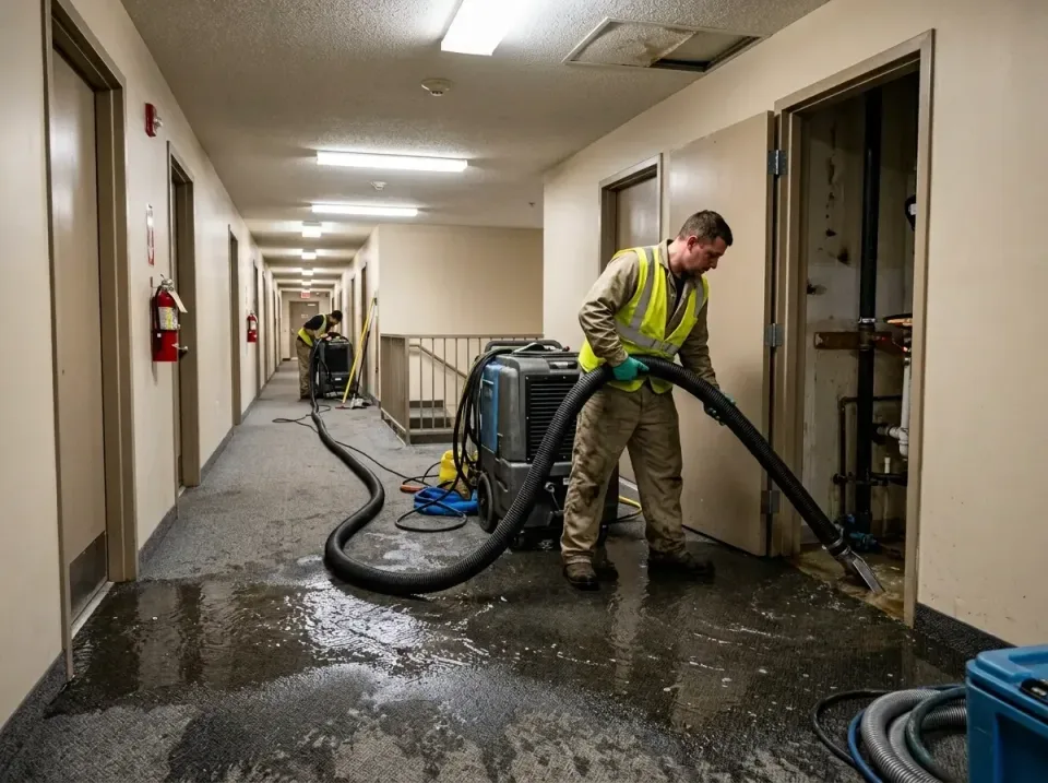 multi-unit-apartment-hallway-f-005 — frequently asked questions, Emergency Burst Pipe Water Extraction & Removal in Raymondv…